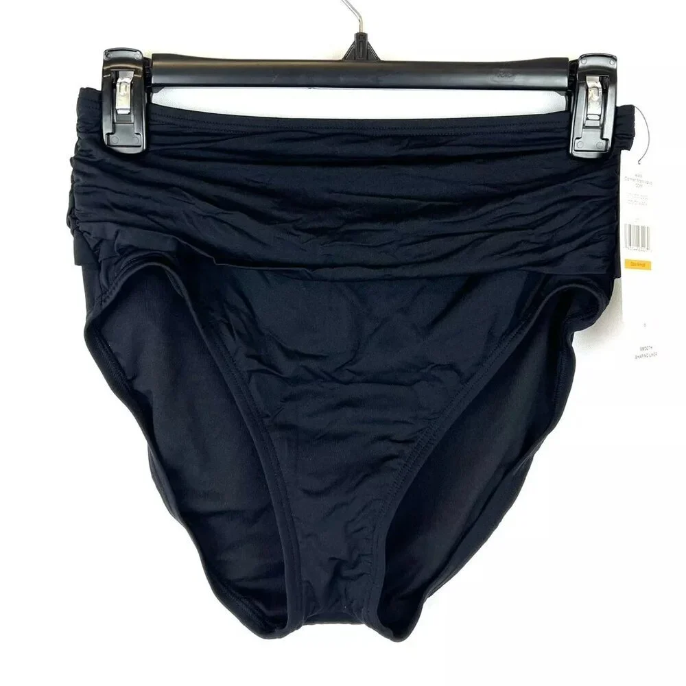 Carmen Marc Valvo Women’s High Rise Black Bikini Bottom Size S